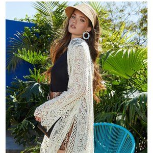 🌟LAST CALL! Guess - Crochet Tie-Front Sweater